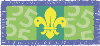 participation badge green with scout symbol